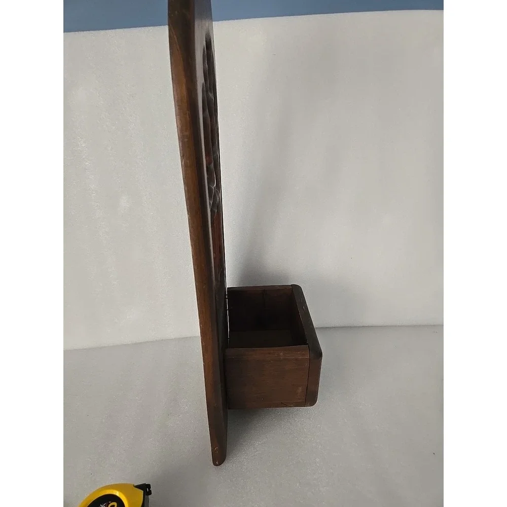 Vtg 70's Handmade Wood Wall Organizer Wall Tree Decor‎ Boho Abstract Beach